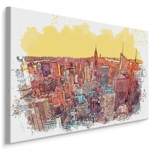 Plátno Barevné Newyorské Mrakodrapy Varianta: 90x60