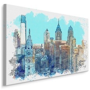 Plátno New York City Mrakodrapy S Akvarelem Varianta: 100x70