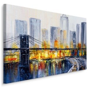 Plátno Panorama New Yorku V Abstraktní Podobě Varianta: 100x70
