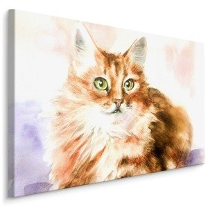 MyBestHome BOX Plátno Kočka Namalovaná Akvarelem Varianta: 100x70