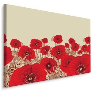 MyBestHome BOX Plátno Krásné Červené Vlčí Máky Varianta: 100x70
