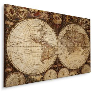 MyBestHome BOX Plátno Stará Mapa Světa Varianta: 100x70
