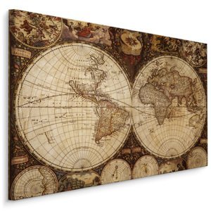 MyBestHome BOX Plátno Stará Mapa Světa Varianta: 120x80
