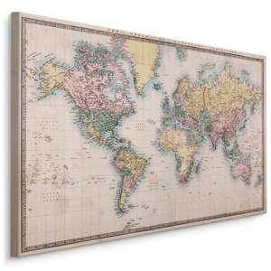 MyBestHome BOX Plátno Mapa Světa Ve Starém Stylu Varianta: 100x70