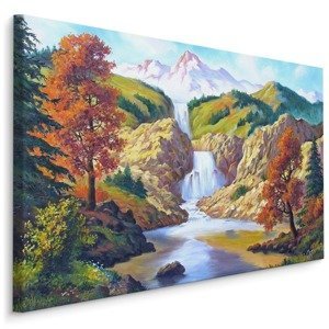 Plátno Podzimní Vodopád Jako Malovaný Varianta: 30x20