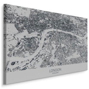 MyBestHome BOX Plátno Mapa Londýna Varianta: 120x80