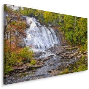 Plátno Vodopád V Lese Jako Malovaný Varianta: 100x70