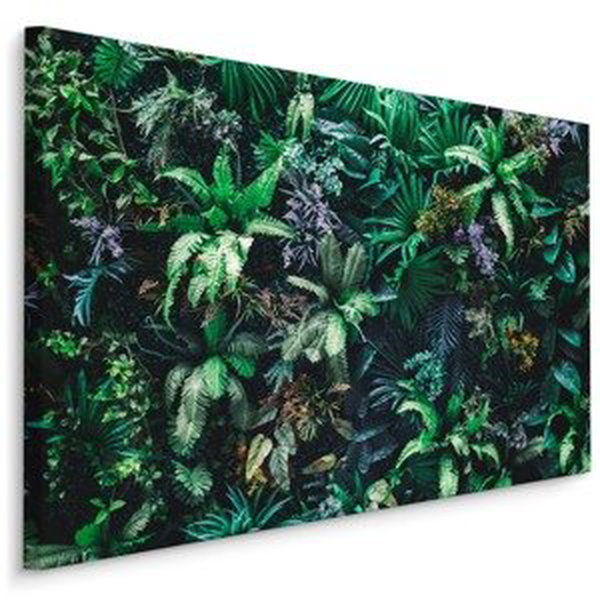 MyBestHome BOX Plátno Zahrada Plná Tropických Listů A Květin Varianta: 100x70