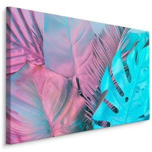 MyBestHome BOX Plátno Tropické Listy V Neonových Barvách Varianta: 100x70