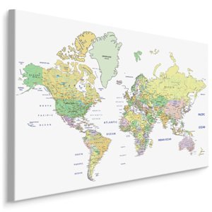 MyBestHome BOX Plátno Politická Mapa Světa Varianta: 30x20