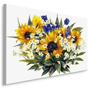 Plátno Kytice Ze Slunečnic A Tulipánů Varianta: 100x70