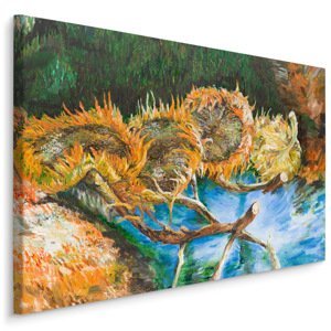 MyBestHome BOX Plátno Čtyři Slunečnice Varianta: 100x70