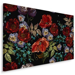 Plátno Krásné Barevné Květiny S Máky II. Varianta: 120x80