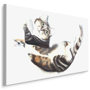 MyBestHome BOX Plátno Kočka Malovaná Akvarelem Varianta: 70x50