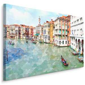 Plátno Gondoly A Budovy V Benátkách Varianta: 100x70