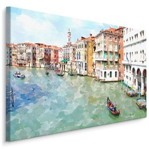 Plátno Gondoly A Budovy V Benátkách Varianta: 90x60