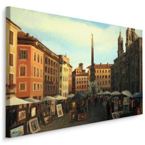 Plátno Řím Malovaná Tržnice S Obrazy Varianta: 100x70