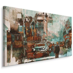 MyBestHome BOX Plátno Barevné Abstraktní Město Varianta: 100x70