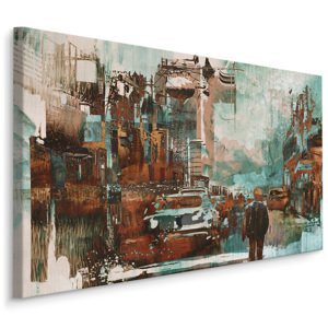MyBestHome BOX Plátno Barevné Abstraktní Město Varianta: 70x50