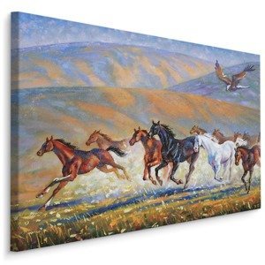 MyBestHome BOX Plátno Koně Cválající V Horách Varianta: 90x60