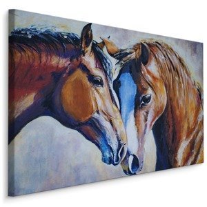 MyBestHome BOX Plátno Koně V Akvarelu Varianta: 100x70