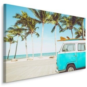 MyBestHome BOX Plátno Auto A Tropická Pláž Varianta: 100x70