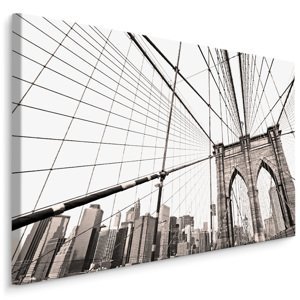 MyBestHome BOX Plátno Brooklynský Most, New York II. Varianta: 100x70