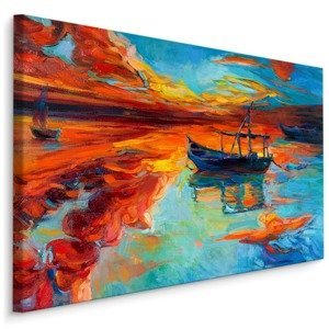 Plátno Malované Lodě V Moři Varianta: 100x70