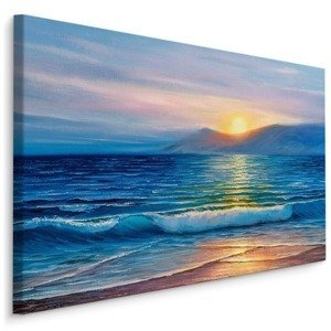Plátno Malovaný Západ Slunce Nad Mořem Varianta: 100x70