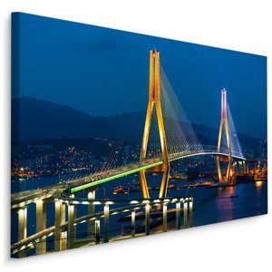 MyBestHome BOX Plátno Busan Harbour Bridge, Jižní Korea Varianta: 100x70