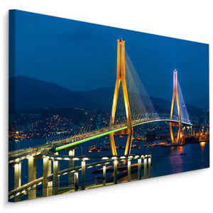 MyBestHome BOX Plátno Busan Harbour Bridge, Jižní Korea Varianta: 30x20