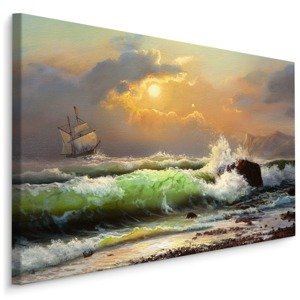Plátno Loď V Rozbouřeném Moři Varianta: 100x70