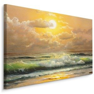 Plátno Slunce A Mraky Nad Mořem Varianta: 100x70