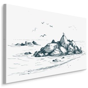 Plátno Moře se skálami Varianta: 100x70