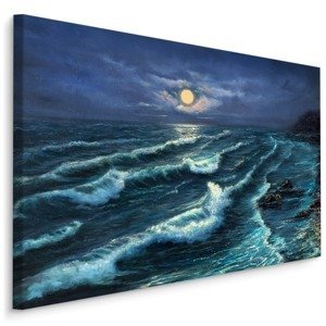 Plátno Mořské Vlny A Měsíc Varianta: 100x70