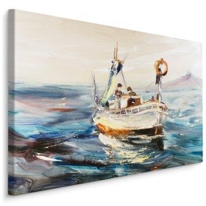 Plátno Námořní Loď A Rybáři Varianta: 30x20