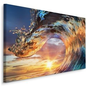 MyBestHome BOX Plátno Barevné Mořské Vlny Varianta: 100x70