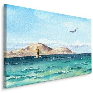 Plátno Moře A Maják V Akvarelu Varianta: 100x70