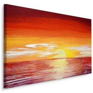 Plátno Červený Západ Slunce Na Moři Varianta: 100x70