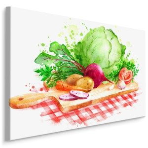 MyBestHome BOX Plátno Zelenina Na Prkénku Varianta: 100x70
