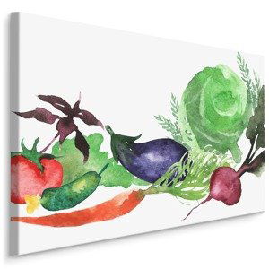 MyBestHome BOX Plátno Čerstvá Zelenina Malovaná Akvarelem Varianta: 100x70