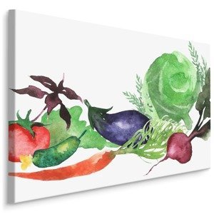 MyBestHome BOX Plátno Čerstvá Zelenina Malovaná Akvarelem Varianta: 70x50