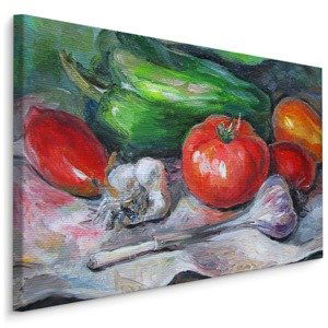 MyBestHome BOX Plátno Malované Zátiší Se Zeleninou Varianta: 40x30