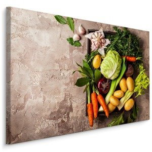 MyBestHome BOX Plátno Zelenina Na Betonu Varianta: 70x50