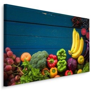 MyBestHome BOX Plátno Zelenina A Ovoce Na Stole Varianta: 100x70