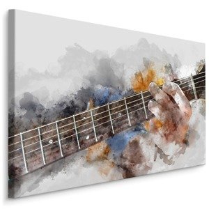 MyBestHome BOX Plátno Abstraktní Kytara V Ruce Varianta: 100x70