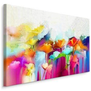 MyBestHome BOX Plátno Barevné Abstraktní Květiny Varianta: 120x80