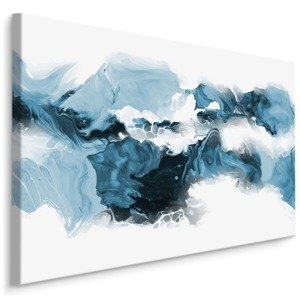 MyBestHome BOX Plátno Modrá Abstraktní Vlna Varianta: 100x70