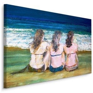 MyBestHome BOX Plátno Tři Ženy U Moře Varianta: 100x70
