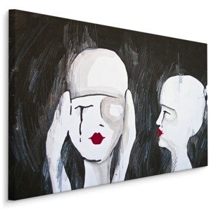 MyBestHome BOX Plátno Abstraktní Portrét Dvou Žen Varianta: 30x20